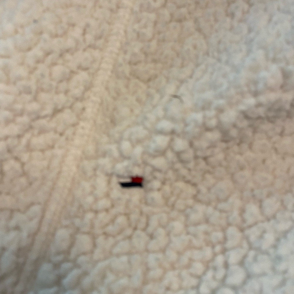 Tommy Hilfiger Cream Sherpa Jacket with Navy Trim - Picture 6 of 9